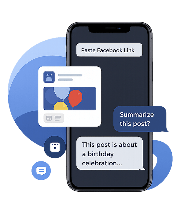 Chat with Facebook - AI Content Summarizer