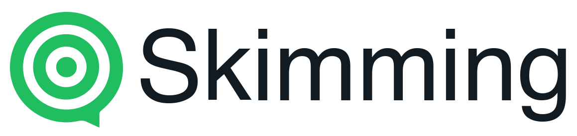 Skimming AI logo, representing features like chat with PDFs, chat with videos, youtube transcript