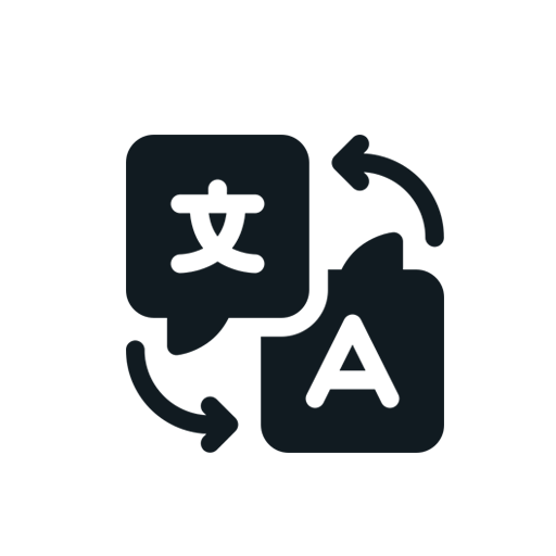 Icon representing multilingual support for Skimming AI's chat pdf and document features